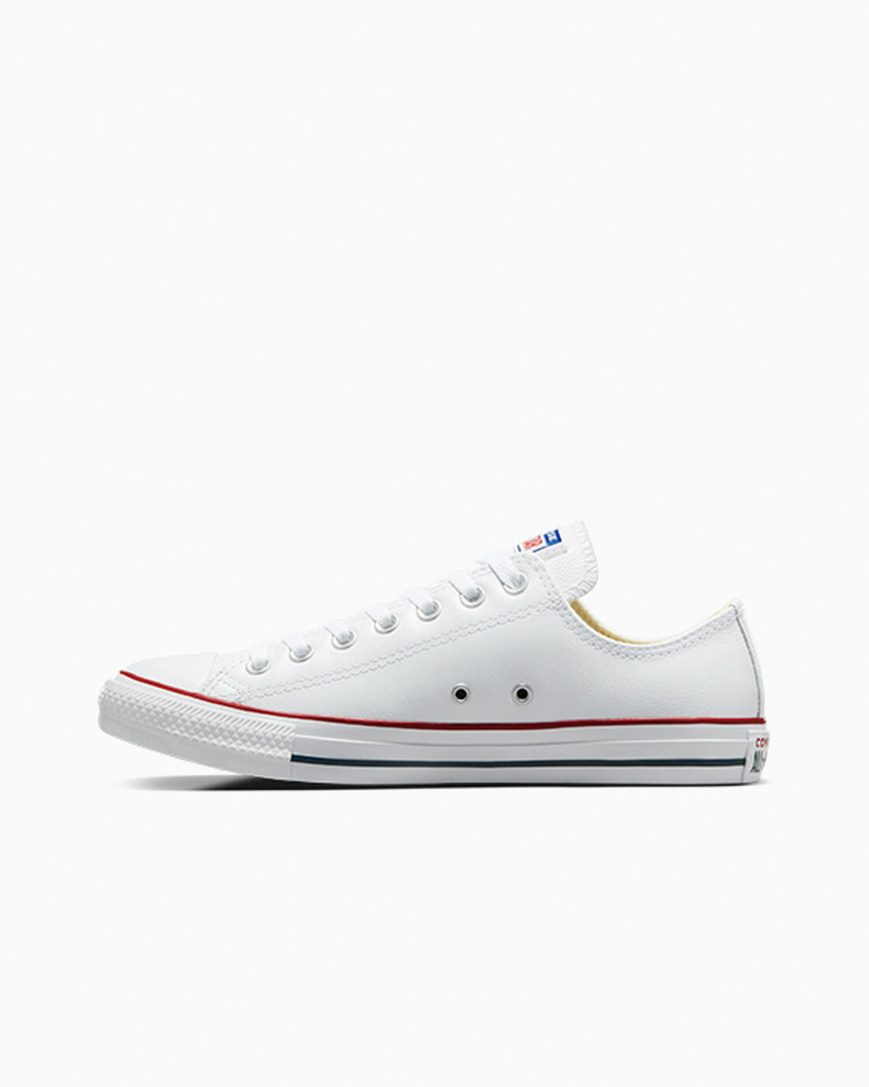 Tenisky Nizke Converse Chuck Taylor All Star Kozene Panske Biele | SK RAH11I9